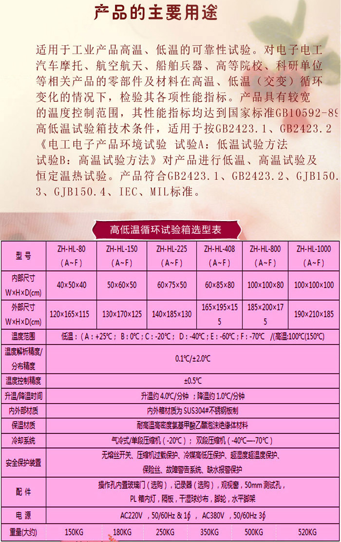 高低温循环草莓视频成人网站详细参数介绍